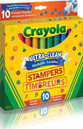 Crayola Ultra- Clean Washable Stampers Markers 10Pc/Package