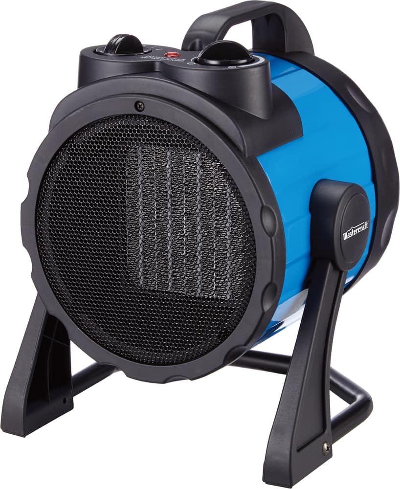 Mastercraft Barrel Ceramic Space Heater W/Thermostat, 1500W, Blue