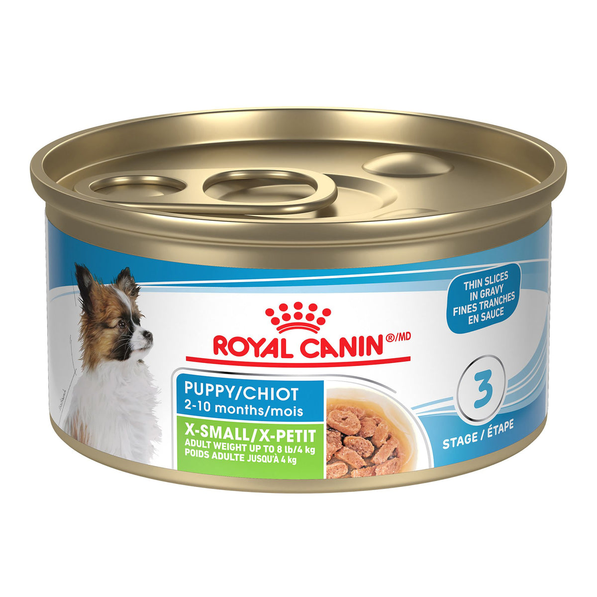 Royal Canin Size Health Nutrition X-Small Puppy Thin Slices in Gravy Wet Dog Food 3-oz,