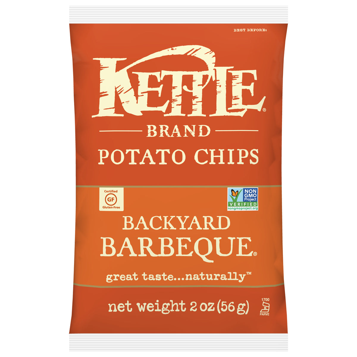 Kettle Brand Potato Chips Barbeque Kettle Chips Snack Bag 2 Oz