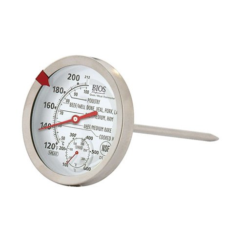 DT165 Meat & Oven Thermometer with 3 in. Dial, Silver