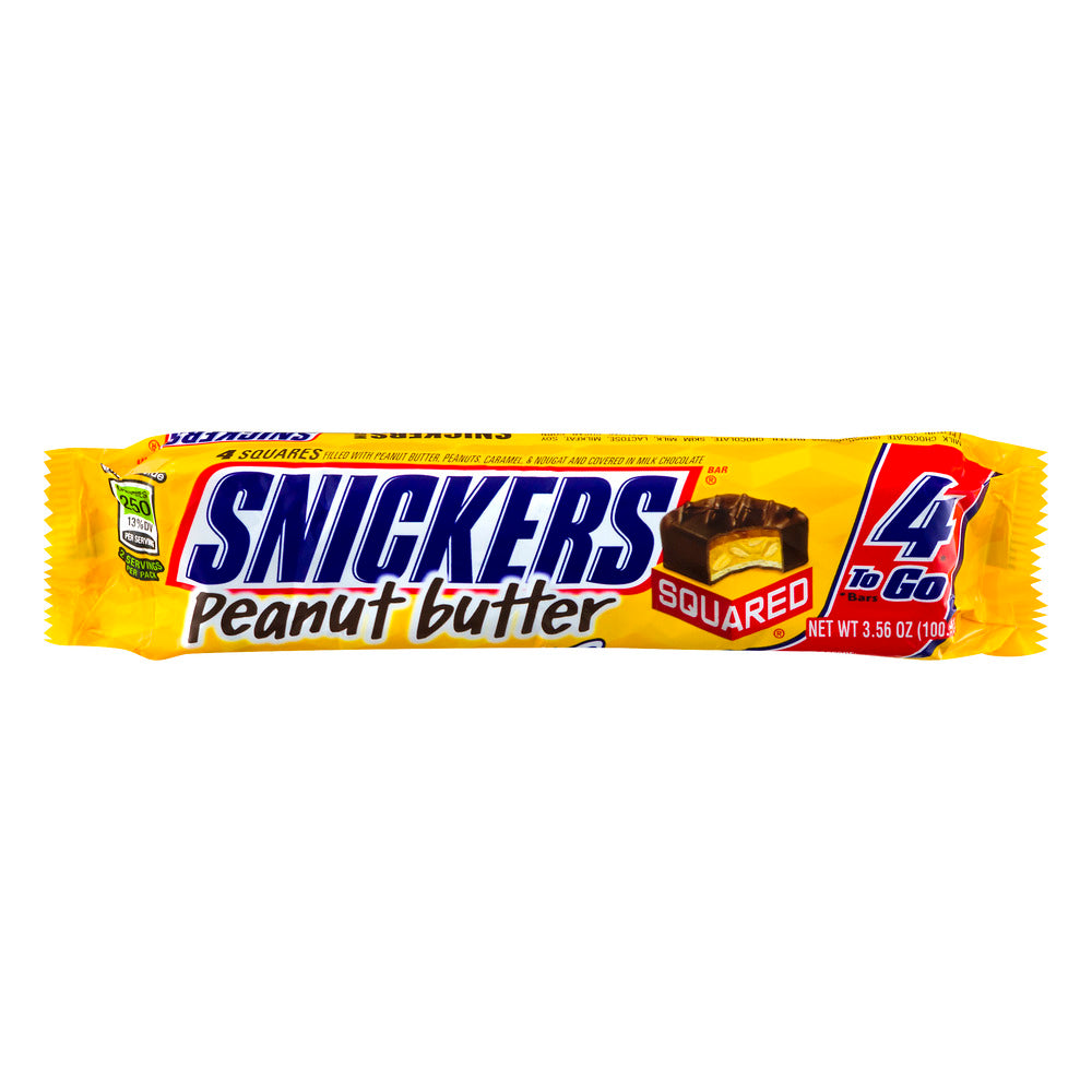 Snickers, Crunchy Peanut Butter Squared Chocolate Bars, Share Size, 3.56 Oz