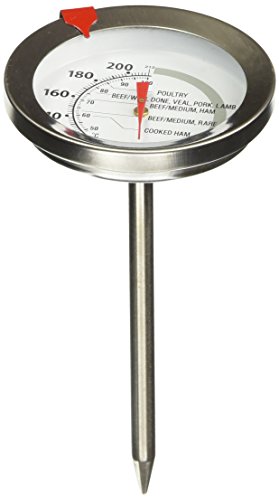 DT165 Meat & Oven Thermometer with 3 in. Dial, Silver