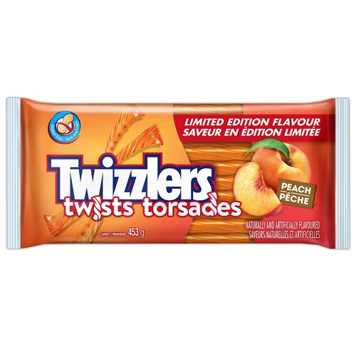 Twizzlers Twist, Peach Flavoured Rope Candy, 453-g