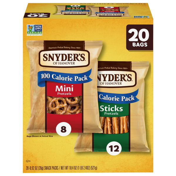 Snyders of Hanover, Pretzels Minis and Sticks, 20 Count