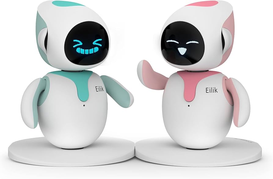Eilik – an Desktop Robot Pets for Kids and Adults, Your Perfect Interactive Companion at Home or Workspace, Unique Gifts for Girls & Boys.(Pink Version)