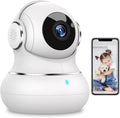 Little elf Camera Surveillance Interieur, Litokam 2K Pet Camera with 360° Motion Tracking, IR Night Vision, Indoor Baby Monitor, Home Security Camara Work with Alexa, 2 Pack-2.4GHz
