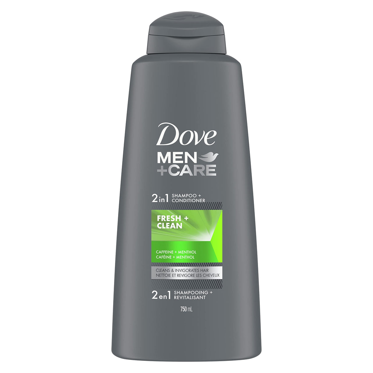 Dove Men+Care Fortifying Shampoo & Conditioner 2in1 for daily use Fresh Clean with caffeine and menthol 750 ml