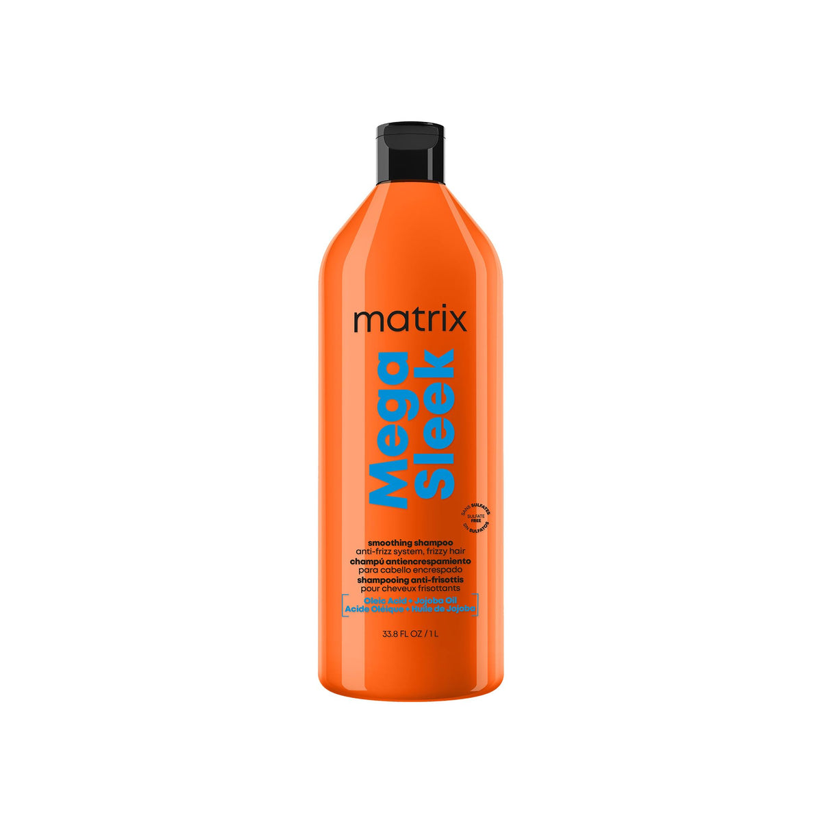 MATRIX Mega Sleek Shampoo, For Frizzy and Unruly Hair, Smooths Hair with Shea Butter, Vegan