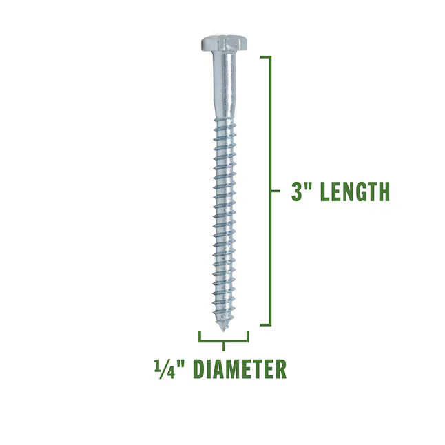 Lag Screws 1/4 x 3"