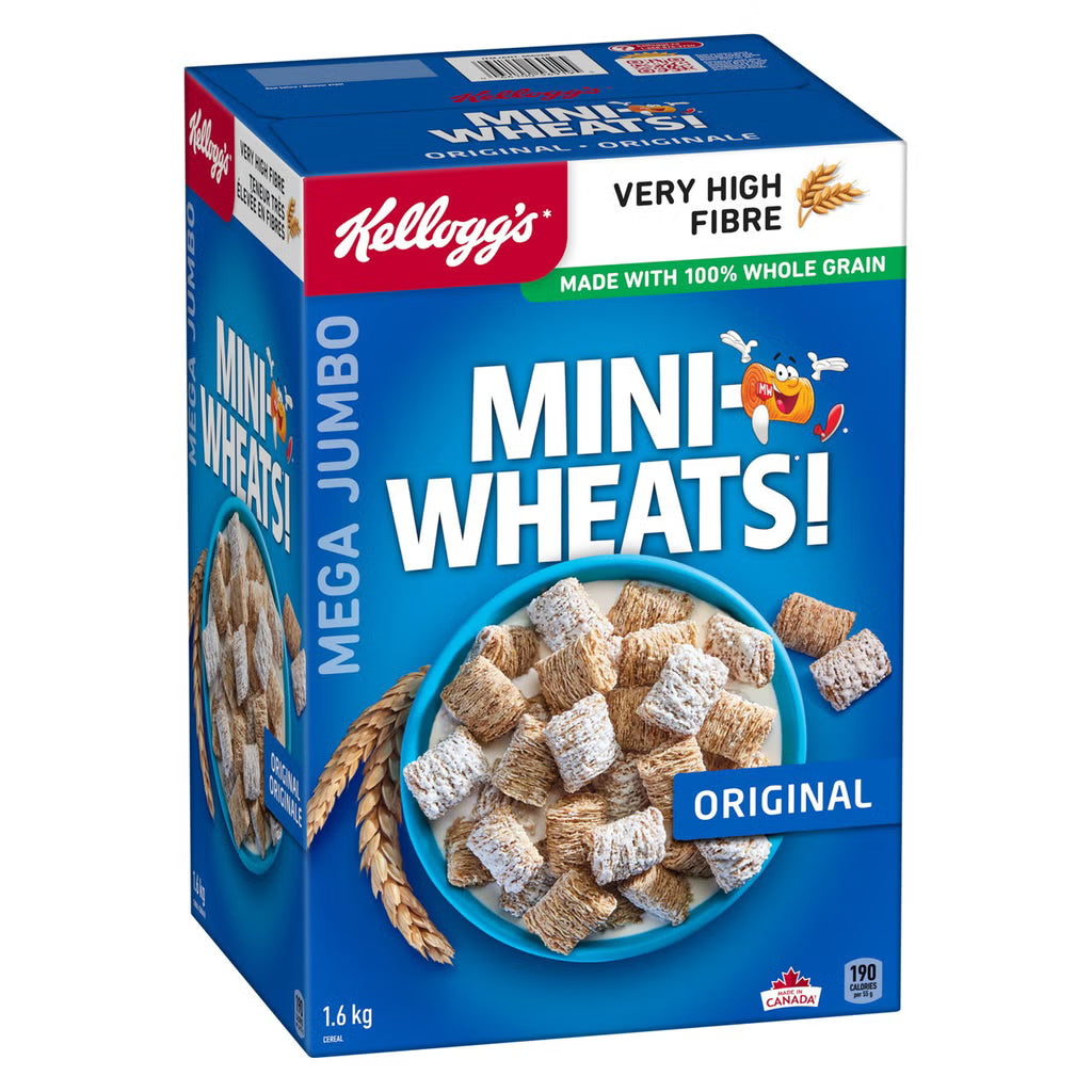 Kellogg S Mini-Wheats Cereal Jumbo Size 1.6kg