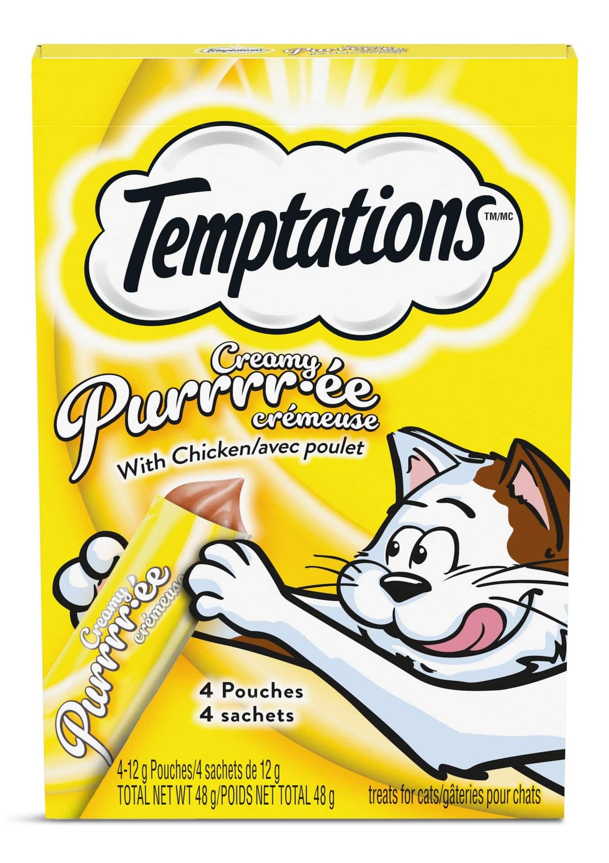 Temptations Chicken Cat Treats, Creamy purrrr-ée 130 g