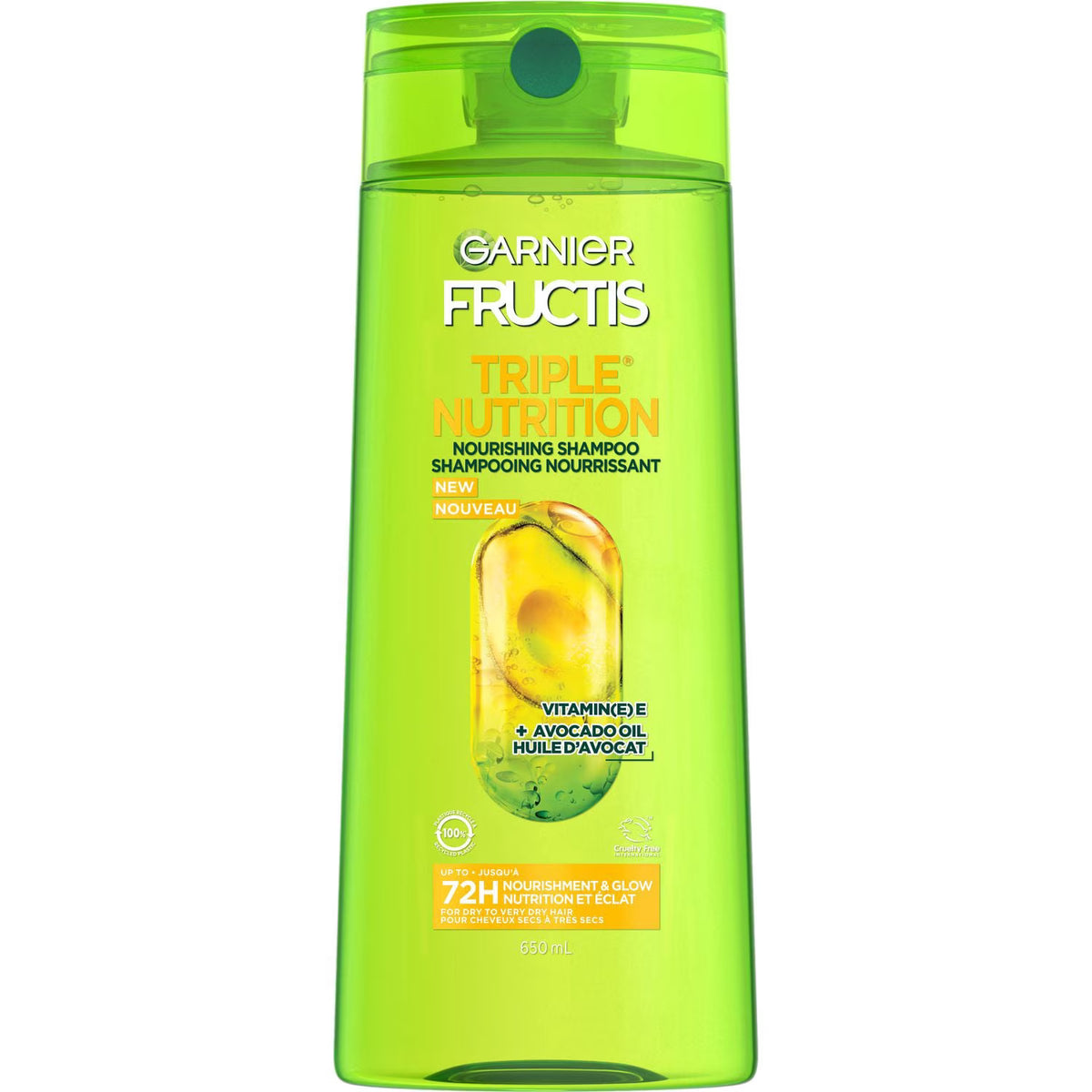 Garnier  Fructis Triple Nutrition Shampoo, 650ml