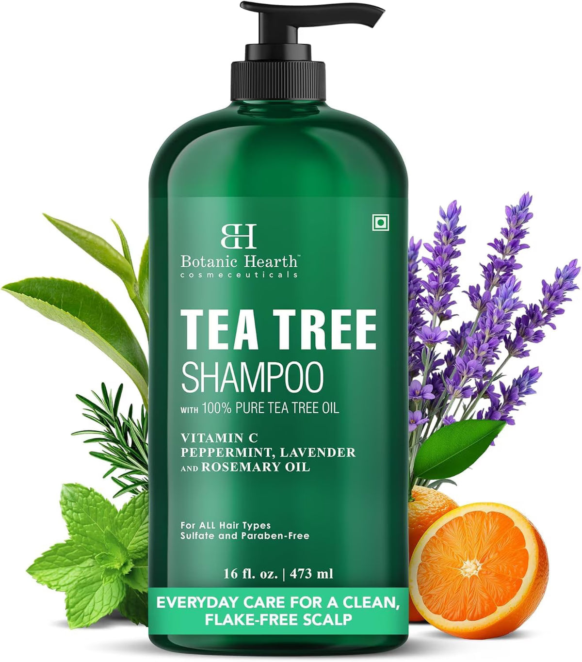 Botanic Hearth Tea Tree Shampoo 473ml