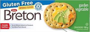 Breton Gluten Free Garden Vegetable Crackers 135g