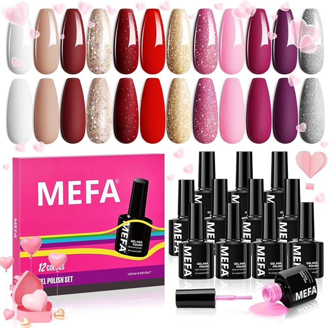 Mefa 12 Colors Gel Polish Set