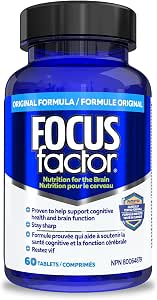 Focus Factor Adults Extra Strength, 120 Count - Brain Supplement for Memory, Concentration and Focus - Complete Multivitamin with DMAE, Vitamin D, DHA - Trusted Health Vitamins