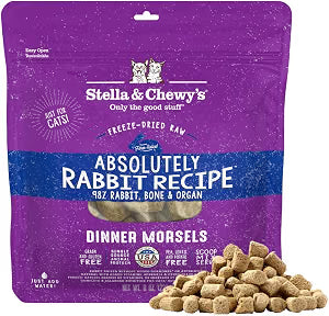Stella & Chewy's Freeze-Dried Raw Dinner Morsels Rabbit Recipe Dry Cat Food, 8 Oz