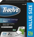 Thrive Nicotine Replacement Gum, 2mg Regular Strength, Mint, 216 Count