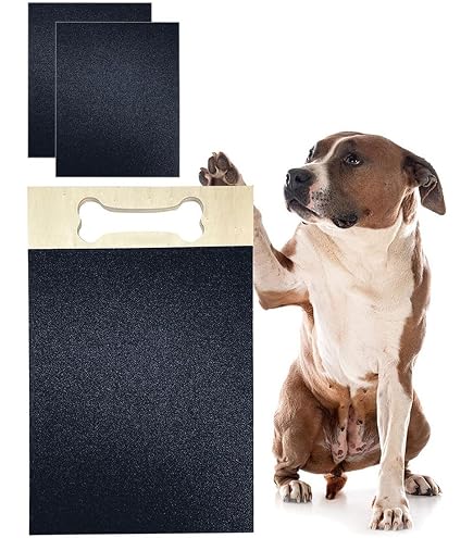 Double Sided Dog Scratch Board, Scratch Pad for Pets Nail Care, Scratching Boards Alternative to Nail Clippers (1 Set)