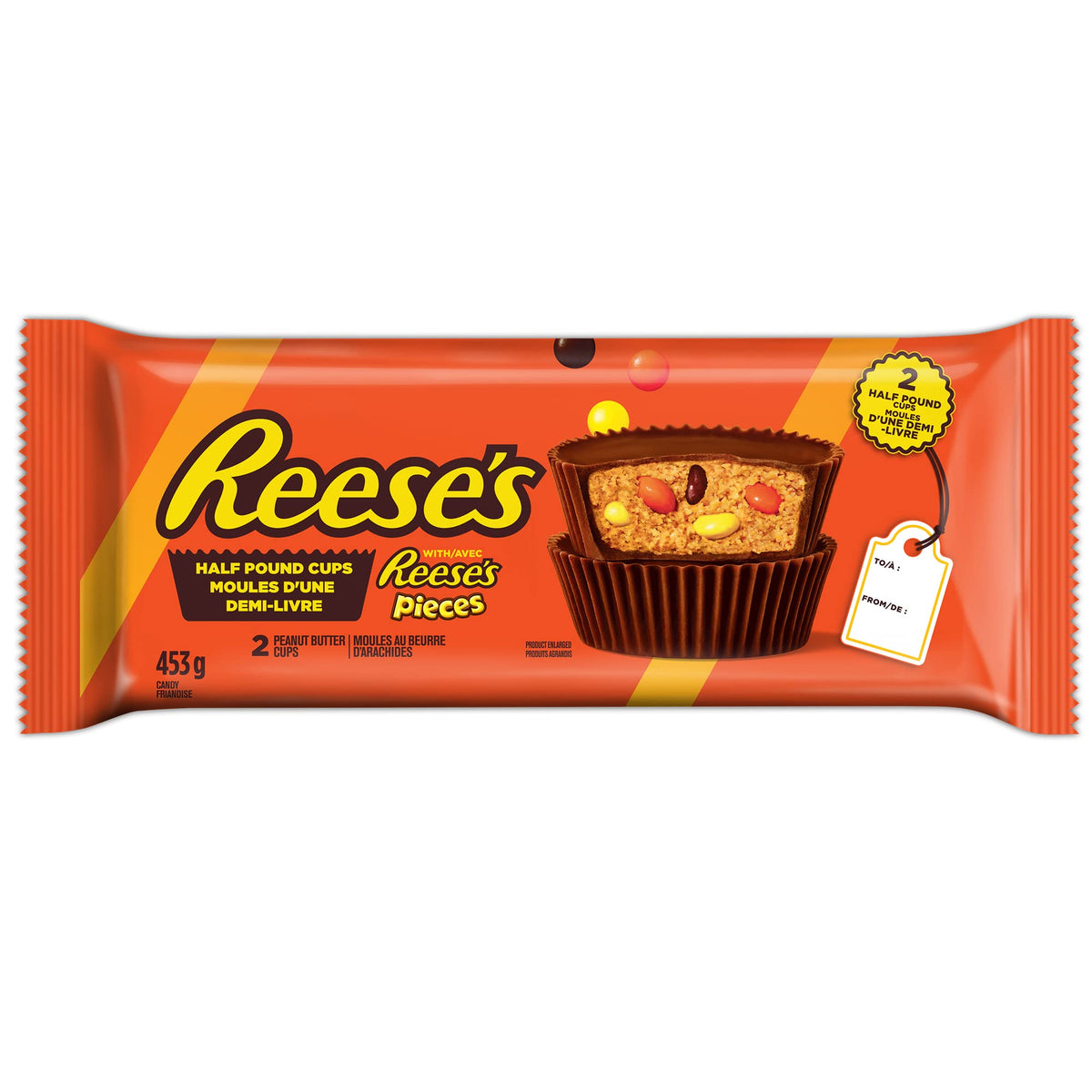 Reese's Half Pound Cups Stuffed with Reese's Pieces, 453g