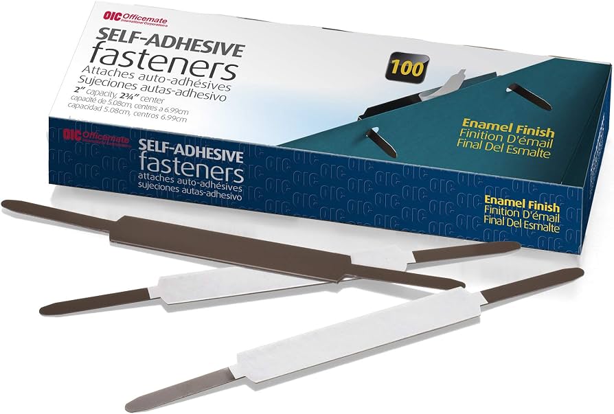 Officemate Self-Adhesive Prong Fasteners