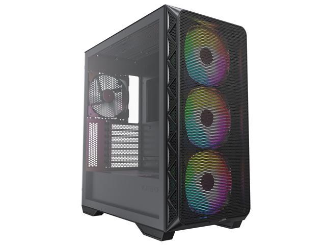 Montech E-ATX Mid Tower Computer Case with ARGB Fans Black