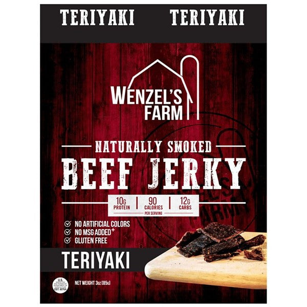 Wenzel's Farms Beef Jerky Teriyaki 85g