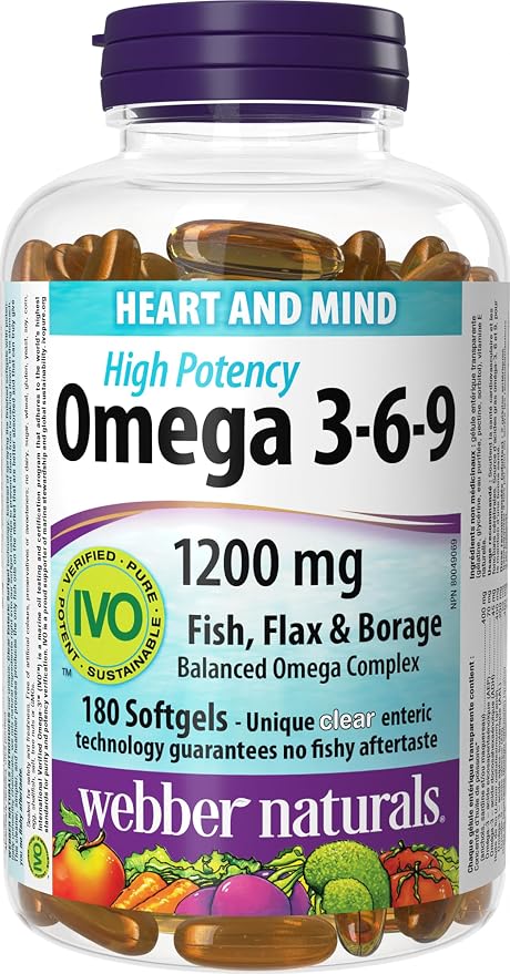 Webber Naturals Omega 3-6-9 1,200 mg Fish Oil