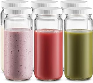 Paksh Glass Tall Juice Bottles 475ml 6pcs