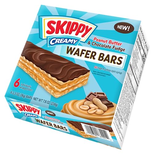 Skippy Creamy Peanut Butter & Chocolate Fudge Wafer Bars 6 Pack