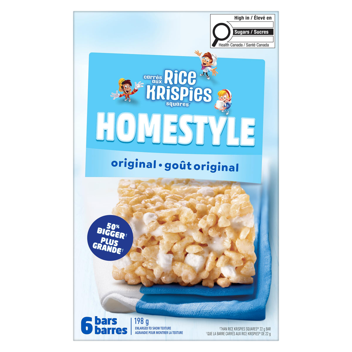 Kellogg's® Rice Krispies Squares® Homestyle Original Bars, 198 g, 6 Bars