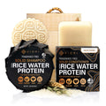 VIORI Native Essence Shampoo Bar, Conditioner Bar, and Bamboo Holder Set (Includes Bamboo) - Handcrafted with Longsheng Rice Water & Natural Ingredients - Sulfate-free, Paraben-free, 100% Vegan