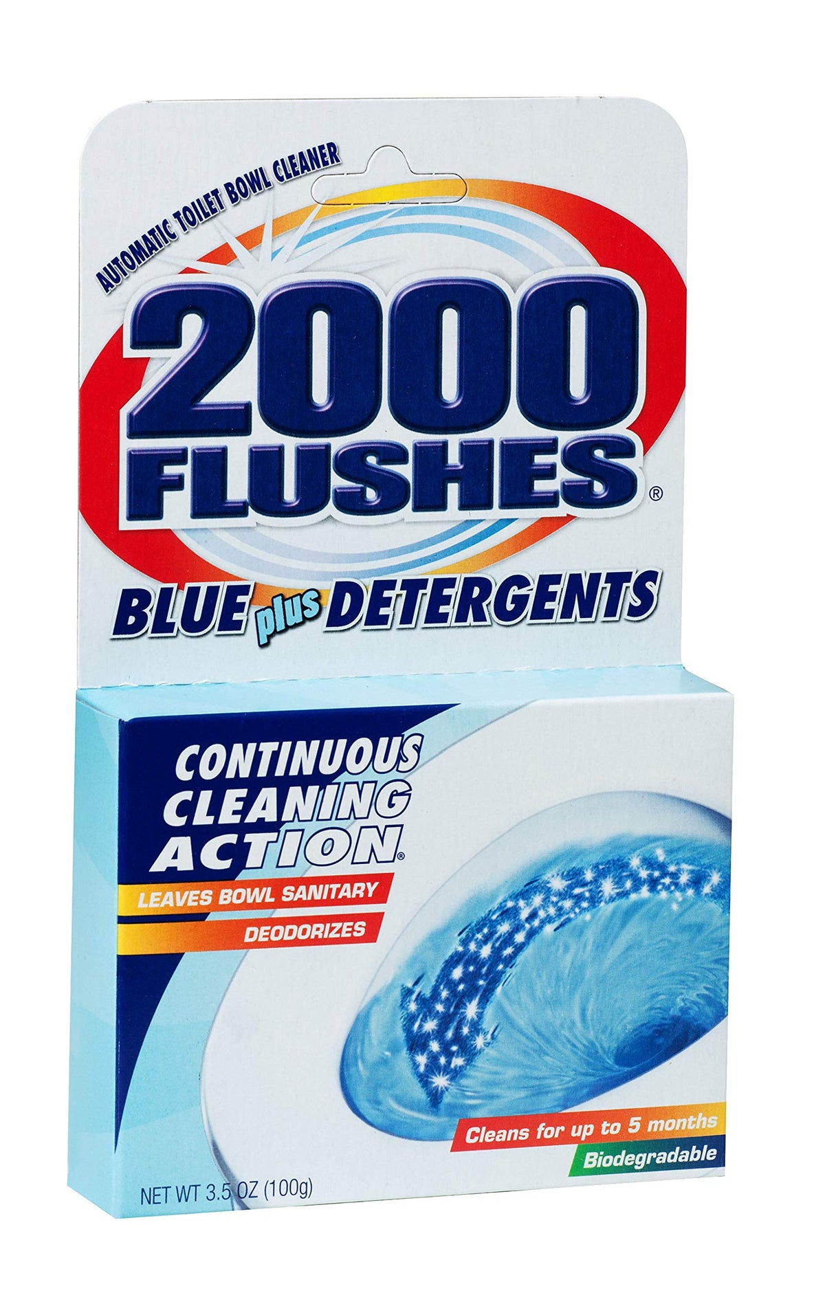2000 Flushes Automatic Toilet Bowl Cleaner Blue plus Detergents 100g