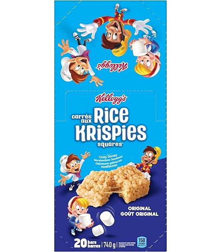 Kellogg's Rice Krispies Squares Original Bars 20 count Caddy, 740g box