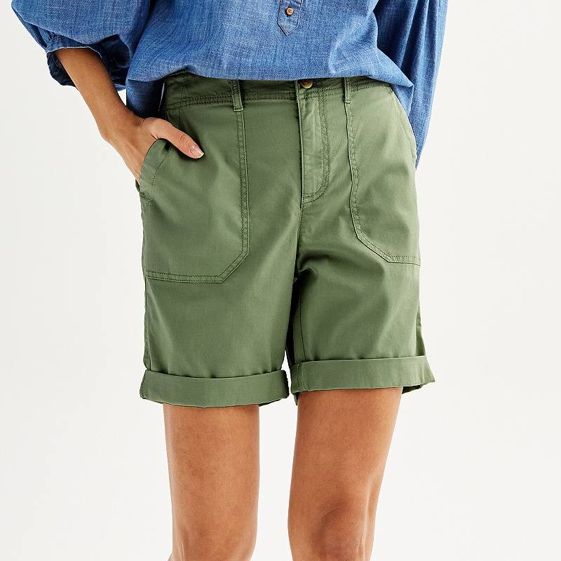 Petite Sonoma Goods for Life Utility Bermuda Shorts, Women's