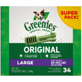 Greenies Original Flavor Adult Natural Dental Dog Treats Large Size 54 Oz Pack (34 Count)