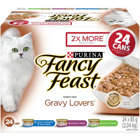 Fancy Feast Gravy Lovers Wet Cat Food, Variety Pack 85 g Can (24 Pack)