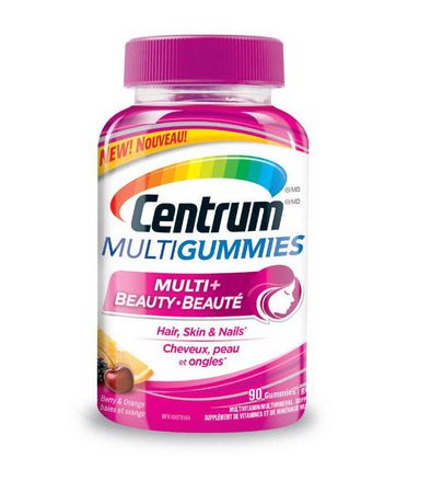 Centrum Multi+Beauty Multivitamin Supplement Gummies for Hair, Skin & Nails, 90 Count