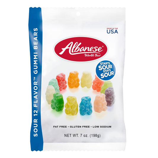 Albanese Assorted Sour Bears 7 Oz