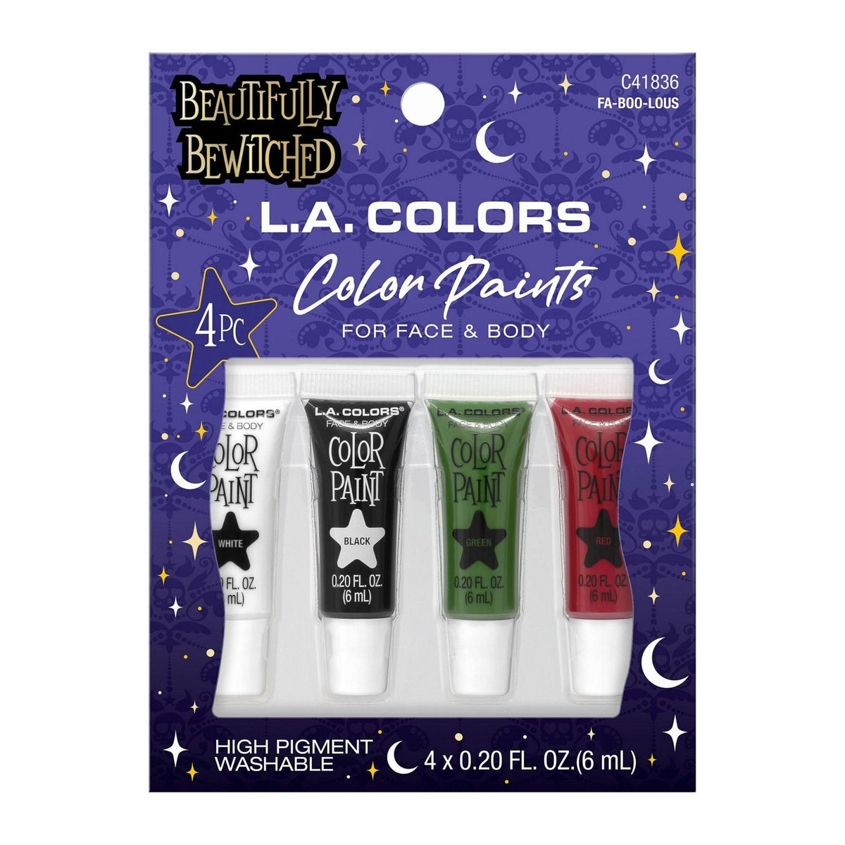 L.a. COLORS Beautifully Bewitched 4-Color Pigment Paint Set