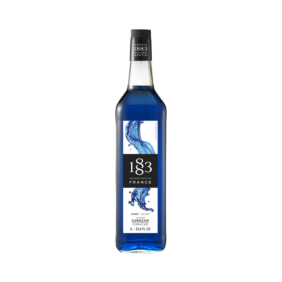 1883 Maison Routin Blue Curacao Syrup, Pet Bottle 1000 Milliliter
