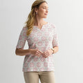 Women's Croft & Barrow® Elbow-Sleeve Splitneck Top
