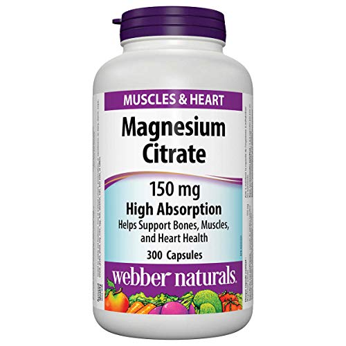 Webber Naturals Magnesium Citrate 150 Mg - 300 Capsules