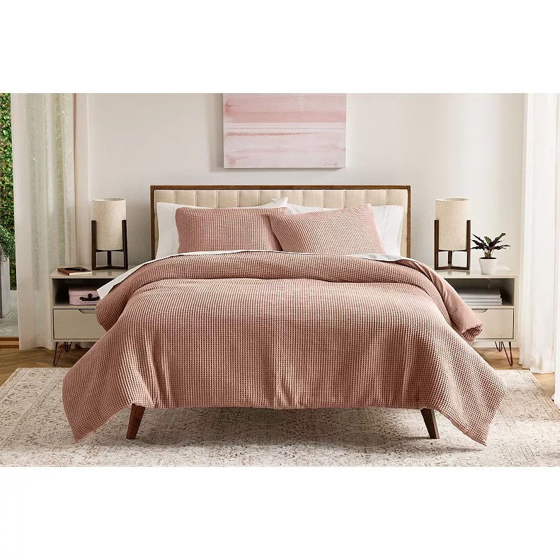 Sonoma Goods for Life® Andorra Waffle Comforter Set with Shams, Clay