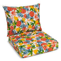 Sonoma Goods for Life Indoor / Outdoor Deep Seat Cushion 2-piece Set, White Floral
