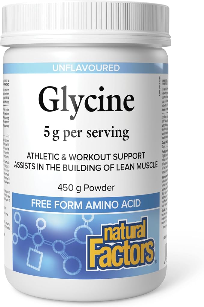 Natural Factors Glycine 5g per Serving, 450g
