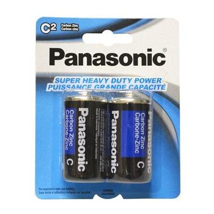 Panasonic Heavy Duty C Batteries Long-Lasting Power C-Cell 2-Pack