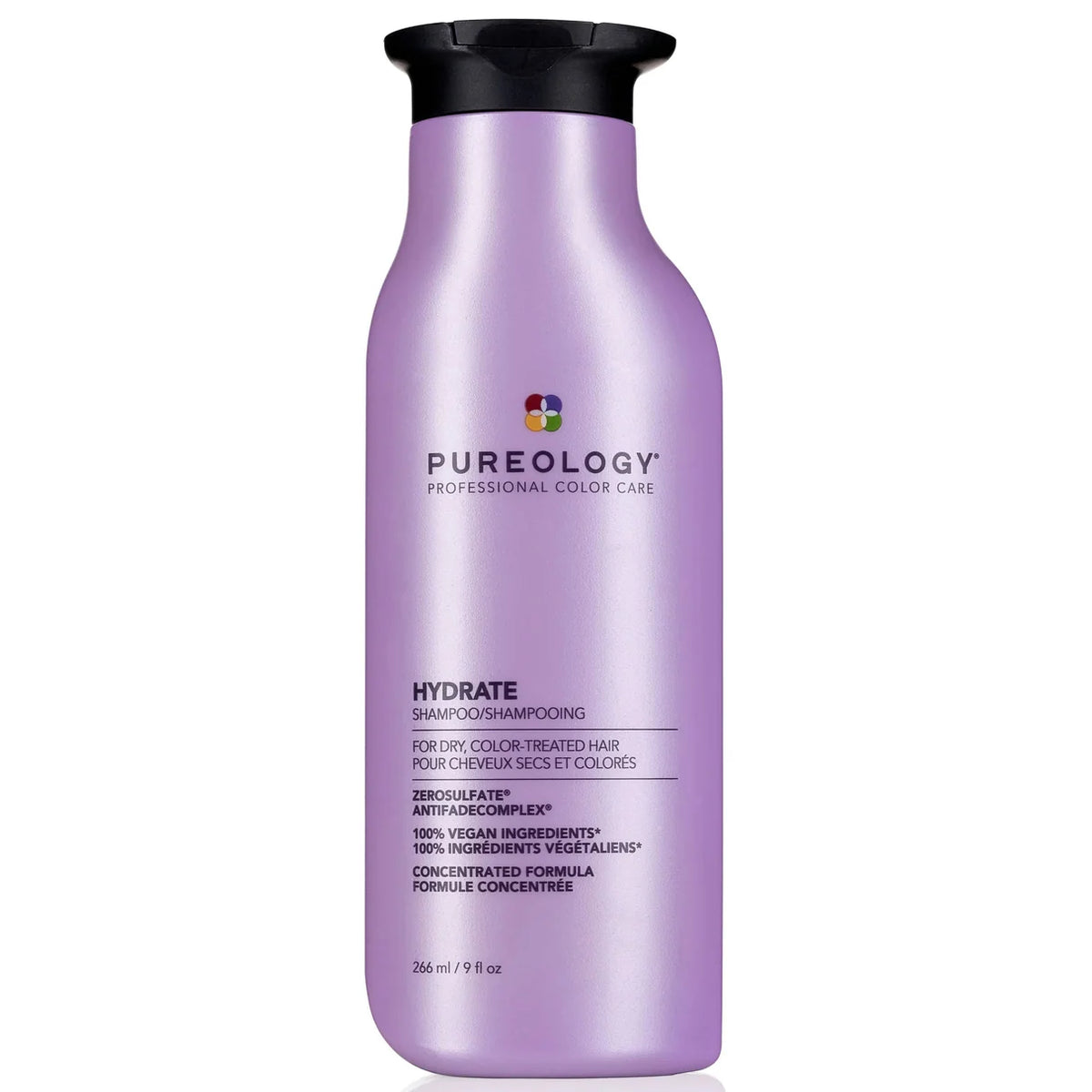 Pureology Hydrate Moisturizing Shampoo, For Medium to Thick Color-Treated Hair, Adds Shine & Softness, With Green Tea Extract, Vegan & Sulfate-Free Formula