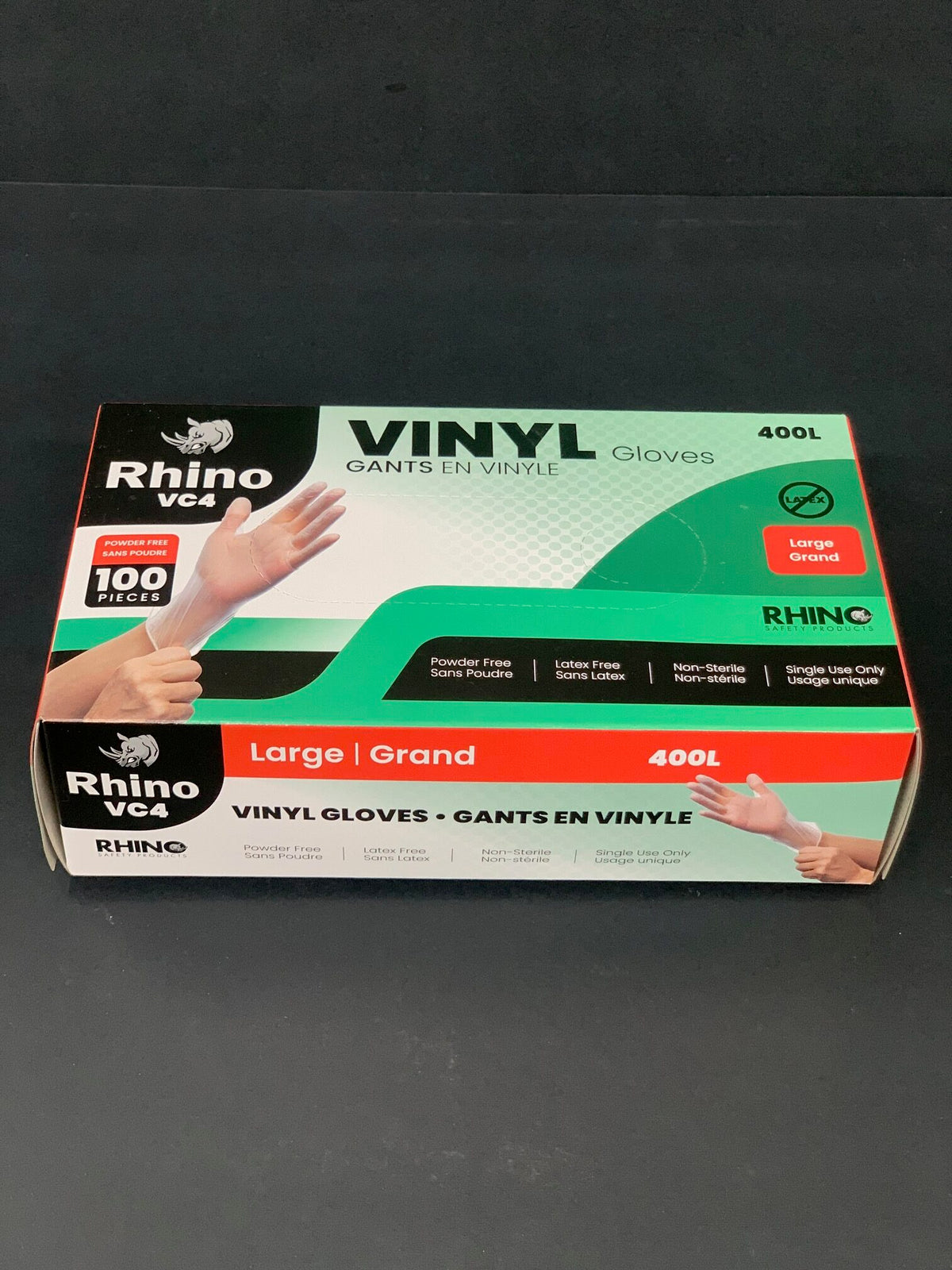 Rhino VC4 Clear Vinyl Gloves